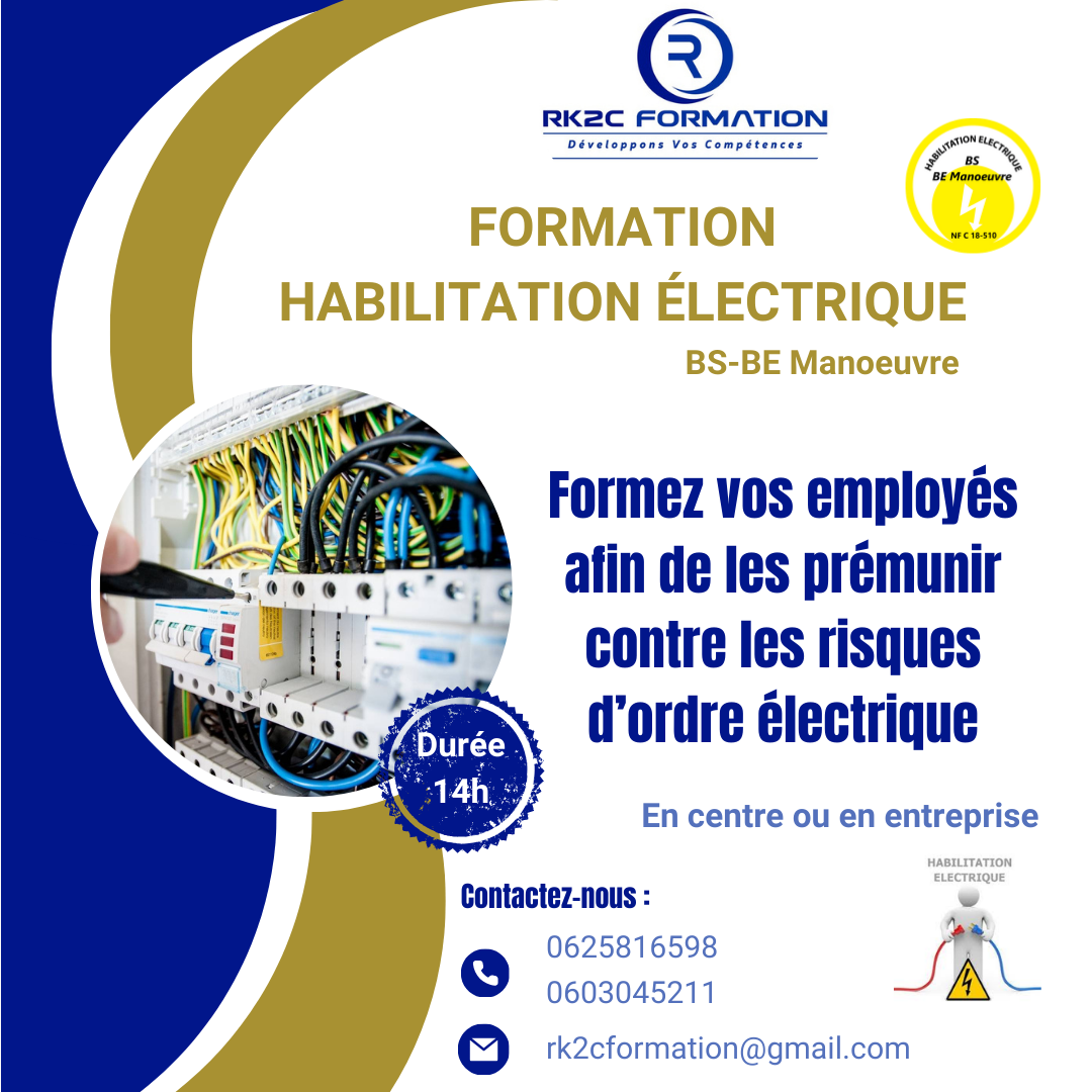 Formation électrique NFC 18510 : habilitations électriques et sécurité des installations Toulon 83