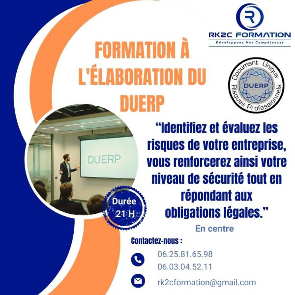 Formation à l'élaboration du DUERP à Hyères, proche de Toulon dans le Var